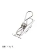 Clip de Resorte de Alambre de Acero Inoxidable Sólido Clip de Cola Larga para Secar Pescado, Ropa, Calcetines, Clip a Prueba de Viento para Pantalones, Clip Metálico de Almacenamiento