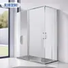 Box de Banho com Porta Dupla Deslizante de Venda Quente para Comércio Exterior com Rodízios Silenciosos Integrados Europeus e Americanos, Divisória de Banheiro Personalizada