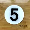 Placa de Identificación de Número Digital Acrílico Número de Mesa Número de Asiento Número de Vestidor Calcomanía de Pared Secundaria Número Placa