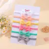 Novo Conjunto de Faixas de Cabeça Coloridas com Laço de Borboleta para Bebê Meninas Faixa Elástica de Nylon Acessórios de Cabelo para Bebês 5676