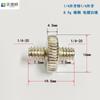 Adaptador de tornillo de doble cabeza de 3/8 de pulgada y 1/4 para cámara de montaje rápido, adaptador de soporte en vivo para teléfono móvil de fotografía de 1/4