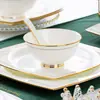 Juego de Platos de Color Bajo Esmalte Hogar al por Mayor Cerámica de Jingdezhen Juego Completo Tazones y Palillos de Gama Alta Regalos