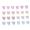 Kt Gato Lazo Cinta Decoraciones para Uñas Resina Accesorios Pequeños Lazo de Cinta Aretes DIY Accesorios para Uñas Portátiles