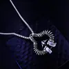 2025 Venda Quente Transfronteiriça Comércio Exterior Moda Personalizada Série Animal Pingente em Forma de Dragão Colar de Aço Inoxidável com Boa Textura