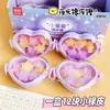 Goma de Borrar Caja de Amor Luminosa Goma de Borrar Bento de Aspecto Elevado Linda Goma de Borrar Mini de PVC Súper Suave Limpia y Sin Rastro
