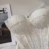 Elegante Top de Tubo Blanco Tridimensional de Socialité, Capa Base Chic Ajustada Estilo Coreano para Ropa Exterior