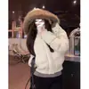 Nuevo estilo de invierno super lindo abrigo de algodón dulce coreano para mujer, nueva chaqueta de algodón acolchada retro, abrigo de algodón para mujeres petite