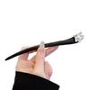 Grampo elegante e versátil de ginkgo para cabelos finos, grampo em U de nicho para a parte de trás da cabeça, grampo em forma de crescente