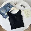 Primavera y Verano nuevo chaleco de botones para mujer elástico ajustado adelgazante deportivo fitness fondo corto interior con almohadilla para el pecho top