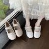 Deslumbrantes Sapatos Mary Jane Femininos Franceses 2026 Outono Novo Sapatilhas com Laço de Pérola Solado Macio Bico Raso Sapatos de Salto Baixo