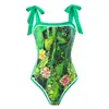 2025 nuevo traje de baño retro europeo y americano de comercio exterior traje de baño conservador de una pieza sexy traje de baño para mujer traje de traje de baño con falda de gasa transfronterizo