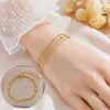Pulsera Meichen Estilo Europeo Americano Color Dorado 18K Resistente al Desgaste para Mujer Sencilla Versátil Personalidad Moda Lujo Ligero Joyería Transfronteriza