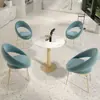 Mesa y Sillas de Negociación para Celebridades de Internet Combinación Mesa Redonda Pequeña Una Mesa Cuatro Sillas Tienda de Té con Leche Cafetería Oficina de Ventas Mesa y Sillas de Recepción de Oficina