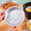 Papel de Aluminio para Freidora de Aire de Grado Alimenticio, Bandeja Desechable para el Hogar, Bandeja de Papel de Aluminio, Caja de Bol de Papel de Aluminio, Horno de Horneado, Barbacoa