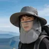 Sombrero de Protección Solar para Hombre, Nuevo Modelo Verano 2024, Sombrero de Sol para Ciclismo y Bicicletas Eléctricas, Sombrero de Pescador con Cubre Rostro para Exteriores, Sombrero de Sol para Pesca
