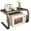Estante estable en forma de U para horno de microondas, soporte de doble capa para encimera de cocina, estante de almacenamiento multifuncional para uso doméstico, ahorrador de espacio