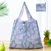 Bolsa de compras plegable de gran capacidad, bolso de mano portátil para supermercado, impresión de logotipo, bolsa de almacenamiento 190T, directo de fábrica