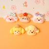 Cachorro Lindo y Lindo Cabeza de Resina Pequeños Accesorios DIY Pegamento de Crema Accesorios Pasador Cuerda para el Cabello Pegamento Material para Funda de Teléfono Móvil