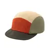 Gorra de Cinco Paneles de Pana Nueva para Otoño e Invierno, Bloques de Color, Visera Corta, Parte Superior Suave Cálida y Resistente al Viento, Gorra de Béisbol Casual para Exteriores