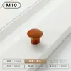 Manija Redonda Dorada para Gabinete de Agujero Único Pequeña Redonda de Cobre Tipo Hongo Madera Maciza Cajón Tronco de Madera Estilo Japonés