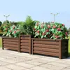 Envío gratis caja de flores de aleación de aluminio maceta para balcón exterior macetero rectangular canaleta para plantas maceta para plantas verdes para carreteras municipales