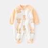 Mono de manga larga para bebé recién nacido sin hueso, de algodón, para primavera y otoño, para niños y niñas, traje de escalada estampado para bebés.