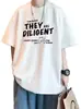Camiseta de Manga Corta Transfronteriza para Hombre, Nuevo Estilo de Verano, Ropa para Hombre de Manga Tres Cuartos, Versátil Marca de Tendencia Estilo Hong Kong Camiseta de Manga Media