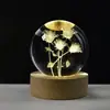 Venda direta da fábrica bola de cristal logotipo gravado padrão interno gravado decoração estrela criativa presente ornamentos de bola de cristal branco