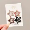 Presilhas coloridas laterais para franja de crianças, estilo coreano fofo, presilhas de cabelo de alta qualidade e requintadas, presilhas para bebê estilo dopamina que não danificam o cabelo