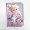 Caderno B5 com Renda de Florista, Fivela Magnética, Novo Estilo, Capa de Couro de Desenho Animado/Anime, Diário Estético