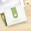 Carteira curta feminina novo estilo, carteira simples estilo japonês, carteira dobrável para estudante, porta-moedas fofo de nicho com múltiplos porta-cartões