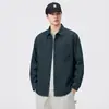Camisa jacquard de manga larga vintage de alta gama para hombre, camisa de cuello moderno y versátil para otoño en tallas grandes, chaqueta vaquera para hombre