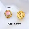 Caja Mágica de Mariposa de Cobre Dorado Estilo Chino con Cristales Incrustaciones de Perla Calcedonia Superficie de Huevo Accesorios para Pulseras Collares Joyería DIY