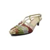 Sandálias Femininas Fechadas na Ponta, Tecidas Vazadas, Moda de Nicho 4,5cm, Verão 2026, Outdoor, Bico Fino, Salto Agulha, Slip-On