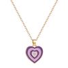 Colar de amor multicolorido personalizado com gota de óleo de hip-hop transfronteiriço Europa e Estados Unidos design retrô senso de moda personalidade fresca atacado para mulheres