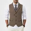 Chaleco de hombre de comercio exterior de Amazon con solapa, de un solo botón, para bodas, novios y padrinos de boda, se usa debajo de un traje como vestimenta formal