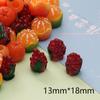 Simulação tridimensional miniatura de resina de polpa laranja alimentos e jogo artesanal DIY enfeites luminosos acessórios para o cabelo hairpin Acessórios Atacado