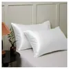 Envío directo transfronterizo Temu Etiquetado al por mayor en stock Satén de seda simulada Funda de almohada Núcleo de almohada sedoso refrescante Funda de almohada Ropa de cama