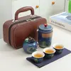 Conjunto de Chá Moderno e Simples de Uma Panela e Três Xícaras para Exterior Conjunto de Chá Portátil para Viagem Armazenamento Presente Corporativo Conjunto Rápido de Xícaras de Chá