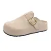 Sandálias de meia-sola grossa estilo Birkenstock, que aumentam a altura, com biqueira fechada, para mulheres, adequadas para uso externo, nova coleção de outono 2026, perfeitas com vestidos, sandálias Birkenstock, sapatos únicos