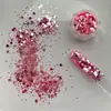 Atacado de Glitter Cor Sereia Novo Modelo Transfronteiriço Conjunto de Flocos Iridescentes que Mudam de Cor 6 Cores Glitter para Unhas Azul