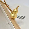 Tienda de Oro Mismo Estilo Nuevo Estilo Chino Cuerda Trenzada Color Arena Calabaza Collar Diseño de Nicho Cadena para Suéter Regalo para Novia Fortuna y Prosperidad