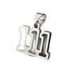 En Stock de Fábrica Acero Inoxidable DIY Accesorios para Collares Números Árabes Colgantes Huecos 0-9 Colgantes de Joyería Venta al Por Mayor
