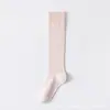 Calcetines Blancos de Becerro para Niños Ins Tendencia Primavera y Verano Nuevos Japoneses Jk Color Sólido Verticales Delgados Rosas Dulces Calcetines de Felpa