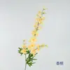 Delphinium de 3 ramas flor de seda artificial jacinto decoración del hogar arreglo floral jardín caja de flores exterior arreglo