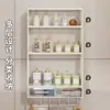 Estante de Almacenamiento para Baño Junto al Lavabo, Gabinete con Espejo de Almacenamiento Integrado para Productos de Cuidado de la Piel Montado en la Pared, Artefacto de Almacenamiento sin Perforaciones para Baño