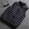 Jaqueta acolchoada leve nova outono e inverno 2024 moda masculina colete colete fino inverno leve por dentro e por fora colete