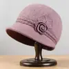 Gorro de Invierno para Personas de Mediana Edad y Mayores Mamá Gorro Cálido de Felpa para Personas Mayores Gorro de Punto de Algodón para Abuela Protección de Orejas Gorro de Lana para Señora Mayor