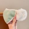 Earmuffs de máscara infantil Kulomi integrados outono e inverno para meninos e meninas da escola, à prova de vento, proteção auricular, máscara quente lavável