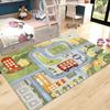 Alfombra Digital para Jardín de Niños Centro de Educación Temprana Tapete de Piso para Niños Juego Educativo Lavable Pista Laberinto Alfombra de Terciopelo Cristal